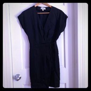 & other stories black wrap dress size 6